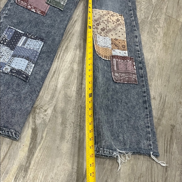 SO jeans super high rise dad jeans size 3/26W Patchwork Women Jeans juniors - Picture 4 of 10
